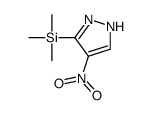trimethyl-(4-nitro-1H-pyrazol-5-yl)silane Structure