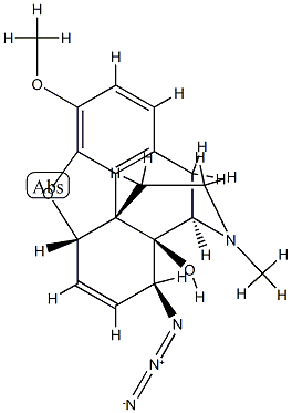 8β-Azido-6,7-didehydro-4,5α-epoxy-3-methoxy-17-methylmorphinan-14-ol结构式