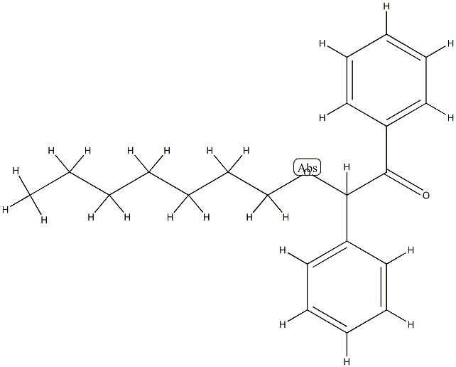 α-Phenyl-α-heptyloxyacetophenone structure
