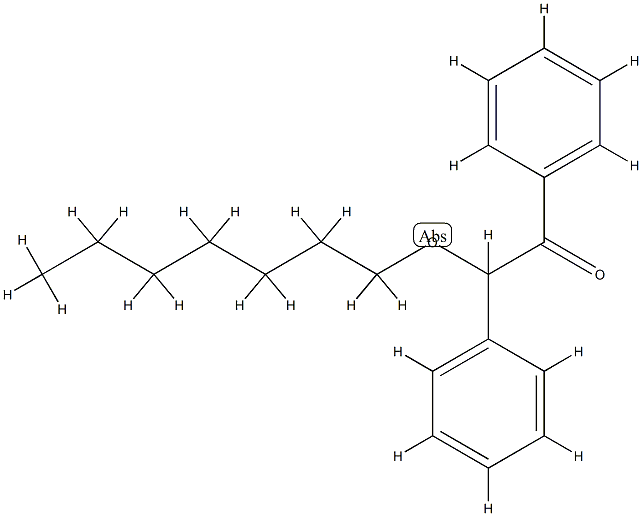 α-Phenyl-α-heptyloxyacetophenone Structure