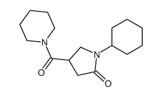 1-Cyclohexyl-4-(piperidinocarbonyl)pyrrolidin-2-one结构式