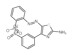 N-[[2-imino-4-(3-nitrophenyl)-1,3-thiazol-5-ylidene]amino]-2-nitro-aniline结构式