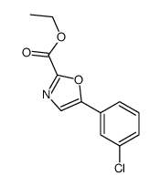 5-(3-氯苯基)噁唑-2-甲酸乙酯结构式