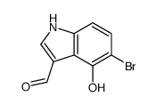 5-Bromo-4-hydroxy-1H-indole-3-carbaldehyde结构式