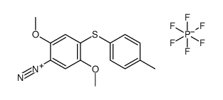 2,5-dimethoxy-4-[(p-tolyl)thio]benzenediazonium hexafluorophosphate结构式