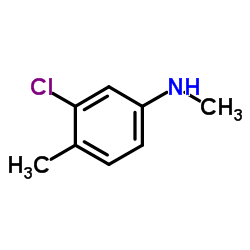 3-氯-N,4-二甲基苯胺结构式