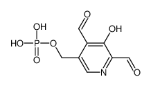 (4,6-diformyl-5-hydroxypyridin-3-yl)methyl dihydrogen phosphate结构式