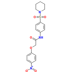 2-(4-Nitrophenoxy)-N-[4-(1-piperidinylsulfonyl)phenyl]acetamide结构式