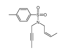 N-but-2-enyl-N-but-2-ynyl-4-methylbenzenesulfonamide Structure