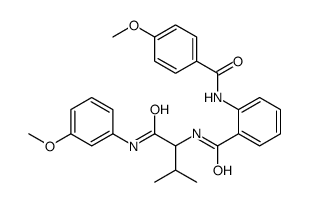 N-[1-(3-methoxyanilino)-3-methyl-1-oxobutan-2-yl]-2-[(4-methoxybenzoyl)amino]benzamide Structure