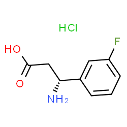 (R)-3-Amino-3-(3-fluoro-phenyl)-propionic acid hydrochloride结构式