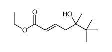 ethyl 5-hydroxy-5,6,6-trimethylhept-2-enoate结构式