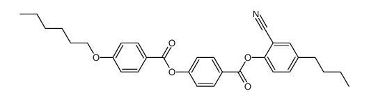4-[(4-butyl-2-cyanophenoxy)carbonyl]phenyl 4-(hexyloxy)benzoate Structure