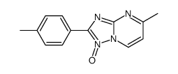5-methyl-2-(4-methylphenyl)-1-oxido-[1,2,4]triazolo[1,5-a]pyrimidin-1-ium结构式