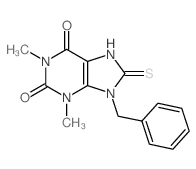 9-benzyl-1,3-dimethyl-8-sulfanylidene-7H-purine-2,6-dione Structure