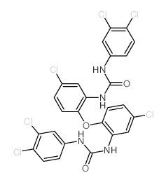 1-[5-chloro-2-[4-chloro-2-[(3,4-dichlorophenyl)carbamoylamino]phenoxy]phenyl]-3-(3,4-dichlorophenyl)urea结构式