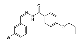 N-[(E)-(3-bromophenyl)methylideneamino]-4-propoxybenzamide结构式