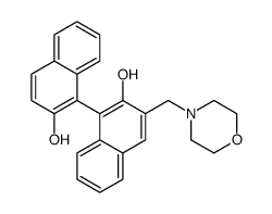 1-(2-hydroxynaphthalen-1-yl)-3-(morpholin-4-ylmethyl)naphthalen-2-ol结构式