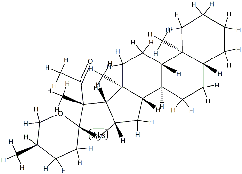 1-[(25R)-5α-Spirostan-20-yl]ethanone Structure