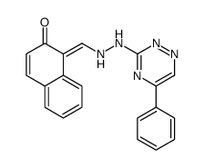 (1Z)-1-[[2-(5-phenyl-1,2,4-triazin-3-yl)hydrazinyl]methylidene]naphthalen-2-one结构式