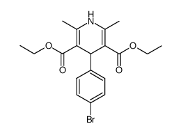 4-(4-bromo-phenyl)-2,6-dimethyl-1,4-dihydro-pyridine-3,5-dicarboxylic acid diethyl ester结构式