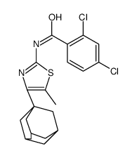 N-[4-(1-adamantyl)-5-methyl-1,3-thiazol-2-yl]-2,4-dichlorobenzamide结构式