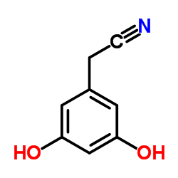 (3,5-Dihydroxyphenyl)acetonitrile结构式