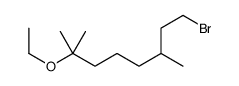 1-bromo-7-ethoxy-3,7-dimethyloctane Structure