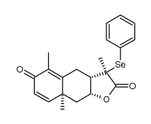 3-oxo-11α-phenylseleno-7,8αH-eudesma-1,4-dien-12,8-olide结构式