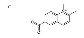 1,2-dimethyl-6-nitroquinolin-1-ium,iodide Structure