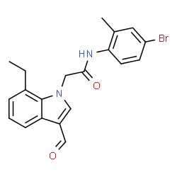 1H-Indole-1-acetamide,N-(4-bromo-2-methylphenyl)-7-ethyl-3-formyl-(9CI) structure