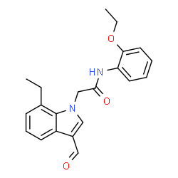 1H-Indole-1-acetamide,N-(2-ethoxyphenyl)-7-ethyl-3-formyl-(9CI) Structure