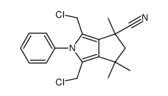 1,3-bis(chloromethyl)-2,4,5,6-tetrahydro-4,6,6-trimethyl-2-phenylcyclopentapyrrole-4-carbonitrile结构式