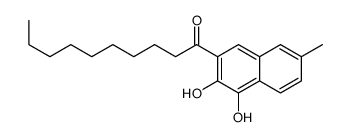 1-(3,4-dihydroxy-7-methylnaphthalen-2-yl)decan-1-one结构式
