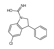 5-chloro-3-phenyl-2,3-dihydroindole-1-carboxamide结构式