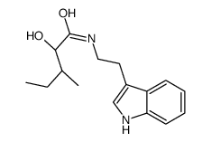 (2S,3S)-2-hydroxy-N-[2-(1H-indol-3-yl)ethyl]-3-methylpentanamide结构式