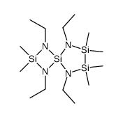 1,3,5,8-Tetraethyl-2,2,6,6,7,7-hexamethyl-1,3,5,8-tetraaza-2,4,6,7-tetrasila-spiro[3.4]octane结构式