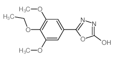 1,3,4-Oxadiazol-2(3H)-one,5-(4-ethoxy-3,5-dimethoxyphenyl)- structure