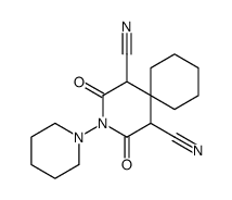 2,4-dioxo-3-piperidin-1-yl-3-azaspiro[5.5]undecane-1,5-dicarbonitrile Structure