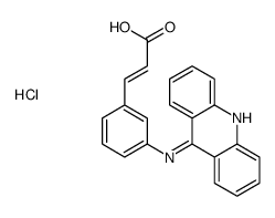 (E)-3-[3-(acridin-9-ylamino)phenyl]prop-2-enoic acid,hydrochloride Structure