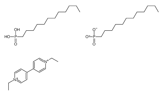 dodecyl-dioxido-oxo-λ5-phosphane,dodecylphosphonic acid,1-ethyl-4-(1-ethylpyridin-1-ium-4-yl)pyridin-1-ium结构式