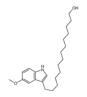 14-(5-methoxy-1H-indol-3-yl)tetradecan-1-ol结构式