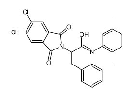 2-(5,6-dichloro-1,3-dioxoisoindol-2-yl)-N-(2,5-dimethylphenyl)-3-phenylpropanamide结构式