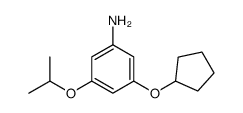 3-cyclopentyloxy-5-propan-2-yloxyaniline结构式