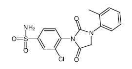 3-chloro-4-[3-(2-methylphenyl)-2,5-dioxoimidazolidin-1-yl]benzenesulfonamide Structure