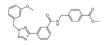 4-({3-[2-(3-methoxy-benzyl)-2H-tetrazol-5-yl]-benzoylamino}-methyl)-benzoic acid methyl ester Structure