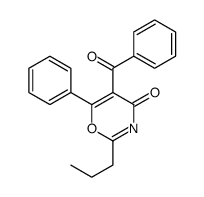 5-benzoyl-6-phenyl-2-propyl-1,3-oxazin-4-one Structure