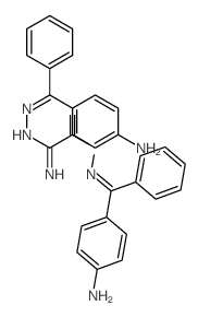 N1,N2-bis[[(4-aminophenyl)-phenyl-methylidene]amino]ethanediimidamide structure