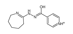 N'-(3,4,5,6-tetrahydro-2H-azepin-7-yl)pyridin-1-ium-4-carbohydrazide结构式