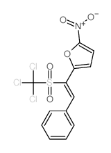 2-nitro-5-[2-phenyl-1-(trichloromethylsulfonyl)ethenyl]furan Structure